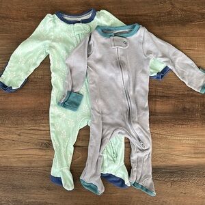 Cloud Island Footed Zipper Sleepers NB